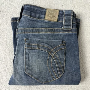 Paris Blues Jeans Women 3 (29x31) Low Rise Flared Stretch Blue Denim Retro Boho - Picture 1 of 11
