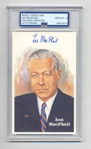 SUPERB LEE MACPHAIL GEM MINT 10 PSA/DNA SIGNED  PEREZ STEELE POST CARD - Picture 1 of 1