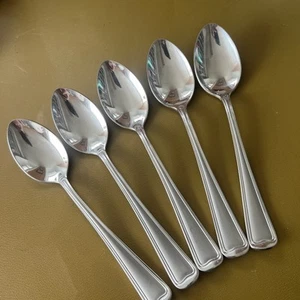 5 Teaspoons MONET FROSTED by Gorham stainless steel flatware 18/8 - Picture 1 of 4
