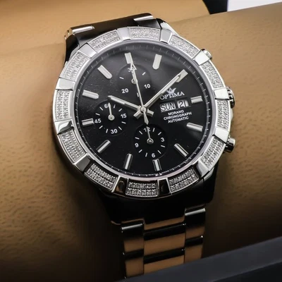 Orologio Optima 144 Diamanti 0,77 Carati - MORANO Diamond Valjoux Automatic - Immagine 1 di 4