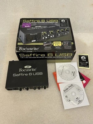 Focusrite Saffire 6 USB Audio Interface with Midi Functionality - FREE P&P - Image 1 of 4