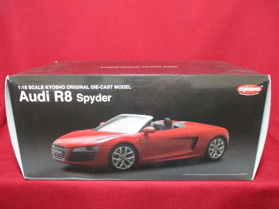 1:18 Scale Audi R8 Spyder Red Kyosho Diecast Model Car Minichamps Autoart Spark - Image 1 of 4