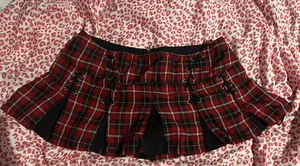 tripp nyc karierter Plissee-Minirock mit Schnürung - Bild 1 von 3