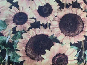 SUNFLOWERS  FABRIC PRINT COTTON  1 YARD 36X44 - Picture 1 of 1