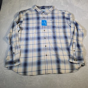 Columbia Vapor Ridge III Shirt Mens 3X Blue Plaid Long Sleeve Regular Fit - Bild 1 von 15