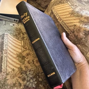 Holman Verse Reference Jewel Bible KJV Copyright 1942 Black Morocco Leather USA - Picture 1 of 21