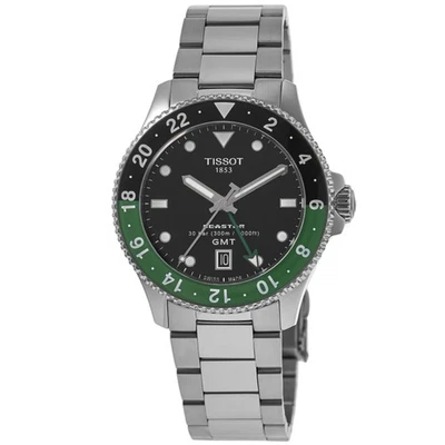 Nuevo reloj para hombre Tissot Seastar 1000 cuarzo GMT esfera negra T120.852.11.051.00 Foto 1 de 4