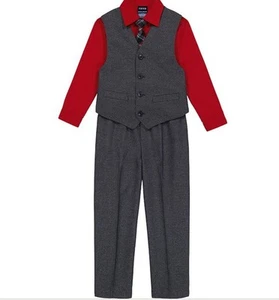 Boys IZOD 4 piece Dressy Vest Shirt Pants Tie Set Size 10 NWT L@@K!! - Picture 1 of 3