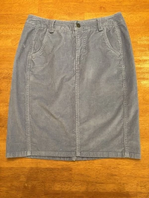 Falda Covington Pana Elastizada Hasta la Rodilla Azul Country Talla 6 Con Bolsillos Foto 1 de 4