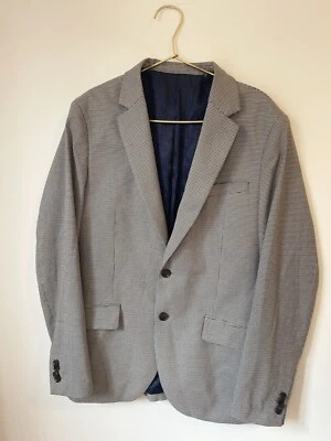 Chaqueta Blazer Scotch & Soda Para Hombre Pata de Gallo Abrigo Deportivo Grande Negro Blanco Foto 1 de 4