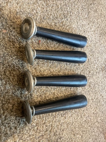 Vintage MCM Metal Mid Century Modern 6” table legs set black chrome Cover