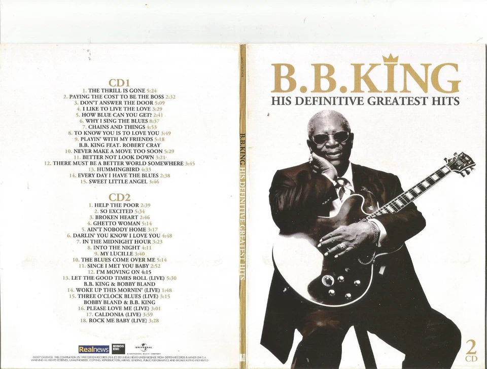 B. B. KING - HIS DEFINITIVE GREATEST HITS - GREEK PROMO 2 CD BOX SET - Image 1 of 1