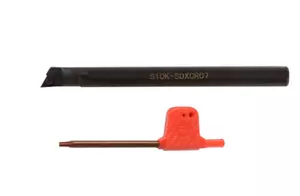 Herramienta de torneado de torno S10K-SDXCR07 soporte de barra de perforación + inserto de carburo CNC DCMT070204 - Imagen 1 de 8