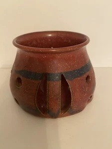 Zappa Studio Pottery Colorado Burgundy Blue Hand Crafted Piercing BowlVase Signed - Bild 1 von 9