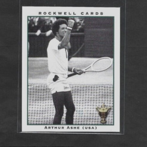 2005 Rockwell Wimbledon Tennis Champions Large #7 ARTHUR ASHE Card