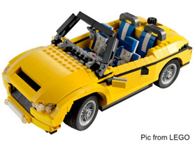 LEGO Creator 3 in 1 Yellow Vehicle 5767 Cool Cruiser Set w Instructions