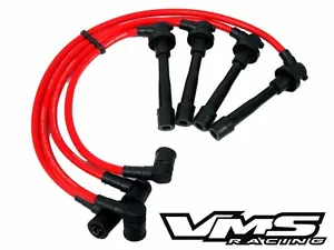 VMS RACING 99-00 HONDA CIVIC SI B16 SPARK PLUG WIRES CABLES RED SET 10.2MM - Picture 1 of 1