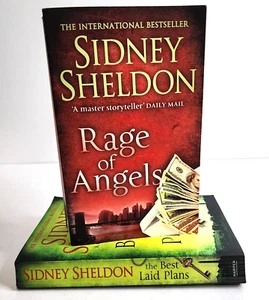 2 X Sidney Sheldon Rage of Angels & The Best Laid Plans Book Bundle Small PaperB - Picture 1 of 7