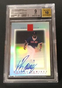 2003 Topps Tribute Contemporary Editon Hanley Ramirez AUTO RC Red /99 BGS 9.5/10
