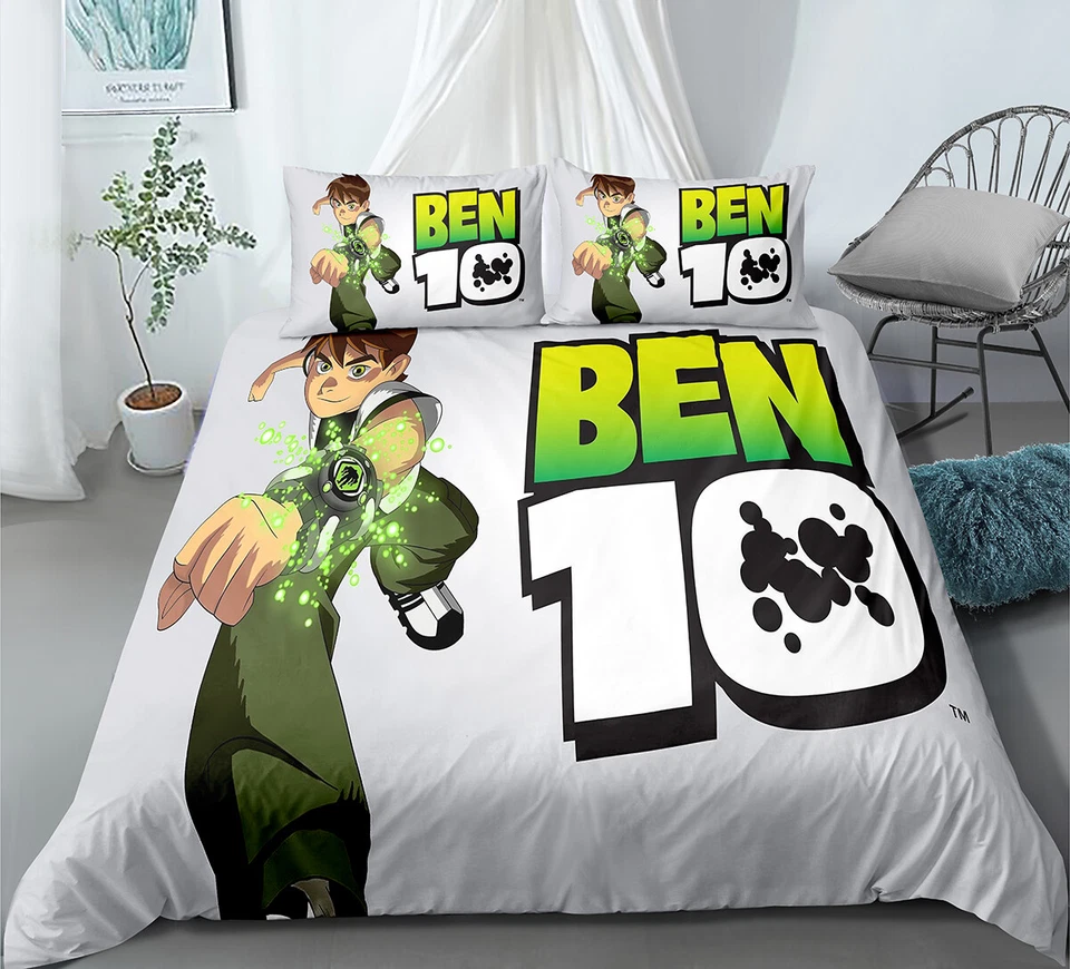 Ben 10 Single King Single Double Queen King Size Bed Quilt Doona Duvet Cover Set - Image 1 of 2