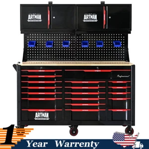 Automobile Repair Heavy-duty Tool Cart w/ 19 Drawers Mobile Storage Tool Cabinet - Picture 1 of 43