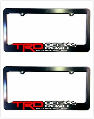 2X TRD Off Road Racing Soporte de matrícula Marco Cubierta Tundra Tacoma 4 Runner Foto 1 de 2