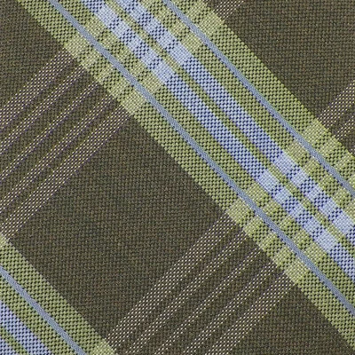 Corbata de seda tejida a cuadros azul medio lima verde robert talbott para hombre EE. UU. NUEVA CON ETIQUETAS Foto 1 de 3