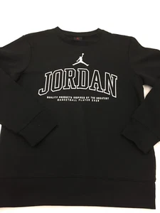 Jordan Top Sweatshirt Youth Black Large - Picture 1 of 5