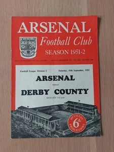 Arsenal v Derby County 51-52 Div 1 - Picture 1 of 2