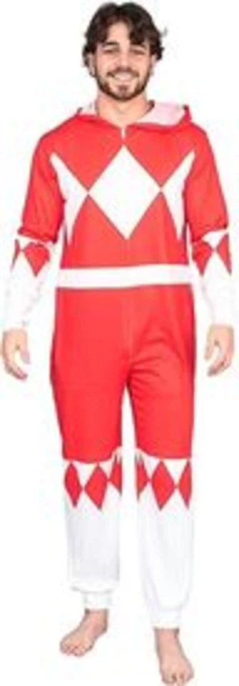 MMPR синий питания рейнджер пижамы комбинезон с капюшоном - легко DIY костюм для Хэллоуина - Изображение 1 из 1