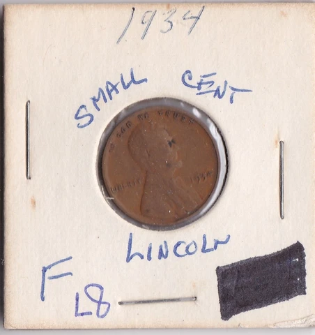 1934 Lincoln Cent L8 Cover