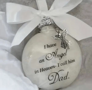 NWT Memorial Christmas I have an Angel in Heaven-I call him Dad.” Ornament - Picture 1 of 4