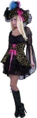 Sexy Disfraz Para Adulto Encaje Pirata Dama Caribe Mujer Vestir Halloween 2 COLORES Foto 1 de 2