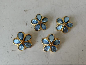 LOTTO GRANDI BOTTONI   GIOIELLO  A FIORE VINTAGE - Picture 1 of 8