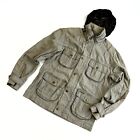 Men's Barbour SMU Washed Utility Gray Jacket Hooded Coat Size S