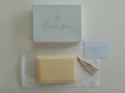 CORNELIA JAMES CREAM LEATHER PURSE - PINK INTERIOR - BOX & CARD - NEW -RRP: £160 - Image 1 of 4