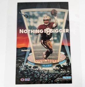 1993 Steve Young Fleer Laminated Ad | NFL Vintage Football Collectible Art - Bild 1 von 6