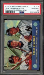 Rodriguez/Garciaparra /Derek Jeter 2000 Topps Chrome Combos Refractor #5 PSA 10 - Picture 1 of 2
