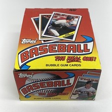 1986 TOPPS Baseball EMPTY DISPLAY BOX,Top-Don Mattingly,Bottom-Baylor/Beniquez..