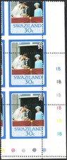 Swaziland 1986 30c QEII 60th Birthday SPECTACULAR MISPERFORATION, SG.501, mint