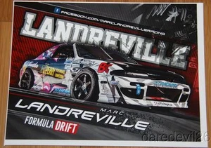 Tarjeta de héroe Marc Landreville 2015 firmada por Perry Performance Nissan Formula Drift - Imagen 1 de 1