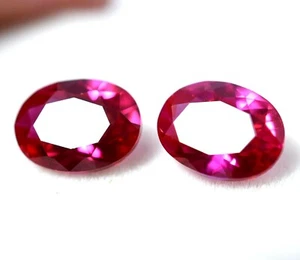 2.90 Ct  Natural Red Ruby Pair For Jewelry GGL Certified (7 x 5 mm) Treated Gems - Picture 1 of 4