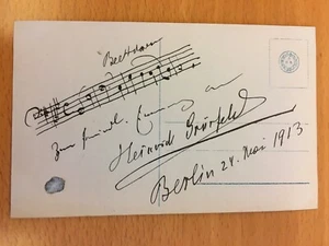 Cartolina autografa di Heinrich Grunfeld - Picture 1 of 1