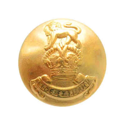 METAL GOLD DOME BRITISH MILITARY LION CROWN CREST BUTTONS Sizes 18mm and  20mm - Image 1 of 2