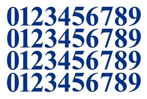 0-9 Numbers Blue Sticker Vinyl Decals CHOOSE SIZE!! 1" To 12" Set Of 40 (V646) - Picture 1 of 1