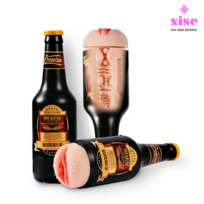 Sex toys masturbador masculino forma vagina Botella Cerveza Premium Xise