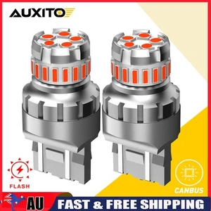 2X T20 7443 RED 23SMD LED DAY RUNNING CAR STOP BRAKE TAIL LIGHT BULB 12V AUXITO - Picture 1 of 11