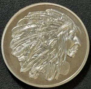 Raro De Colección 1 OZ .999 Plata Fina American Indian Chief Pride ¡Fuerza de Coraje! - Imagen 1 de 2
