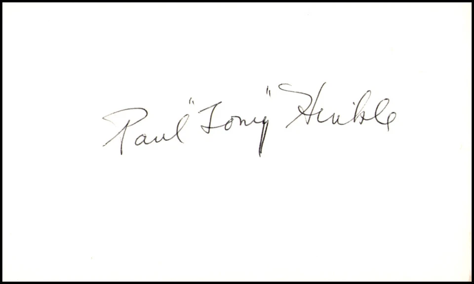 Tony Hinkle Autographed Index Card 3x5 Butler 104418 - Image 1 of 1
