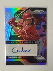 2025 Prizm Prospect Signatures Christian Moore #PS-CT Autograph Prizm Angels - Picture 1 of 2